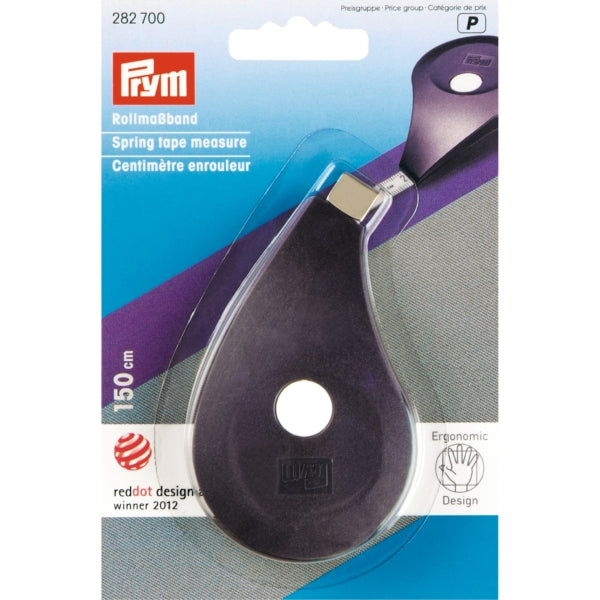 Prym 150 Ergonomic Metric Spring Tape Measure