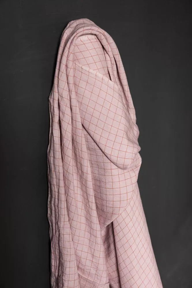 Checked Pink Linen