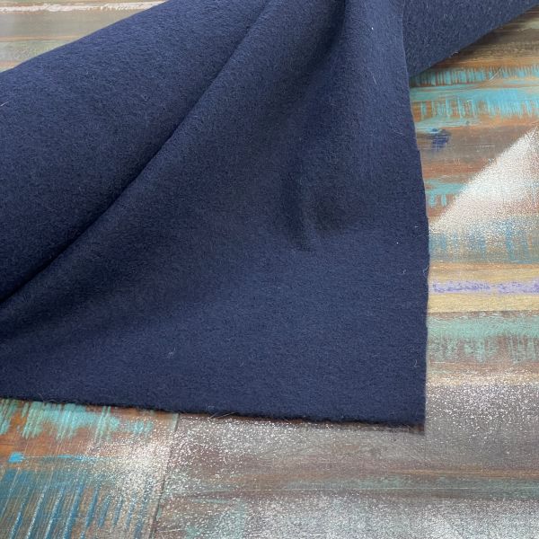 Boiled Wool - Navy Blue