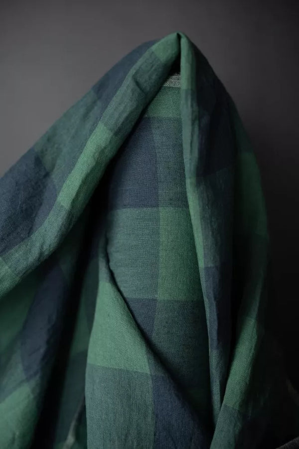 Elba Gingham - EU Laundered Linen