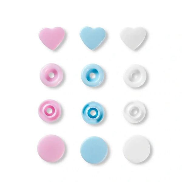 Prym Love Colour Snaps - 12.4mm Heart Shapes