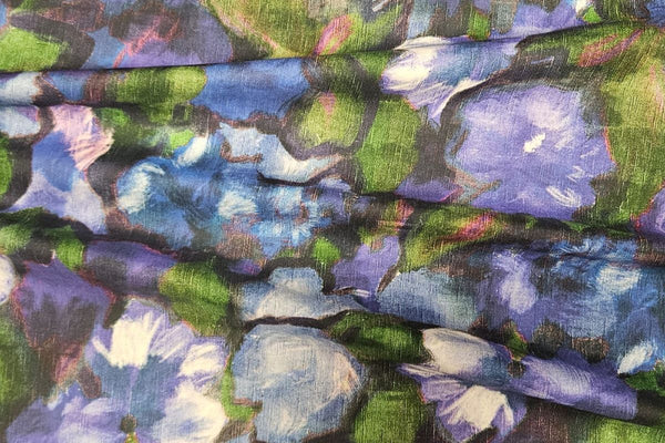 Garden Petal Blooms - Indigo - Marlie-Care Lawn