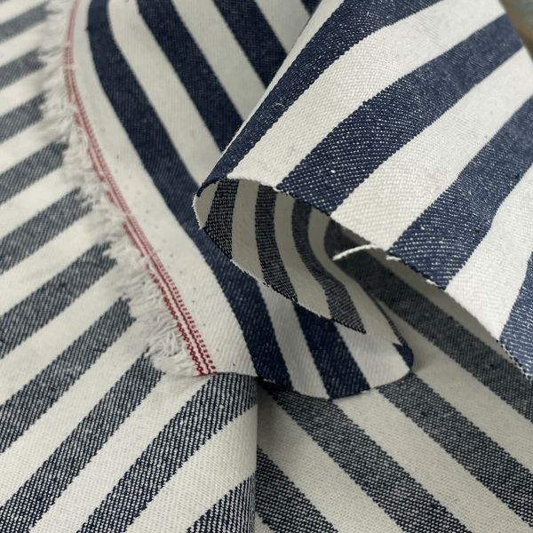 Indigo Stripe 7.7oz (non-stretch) Denim