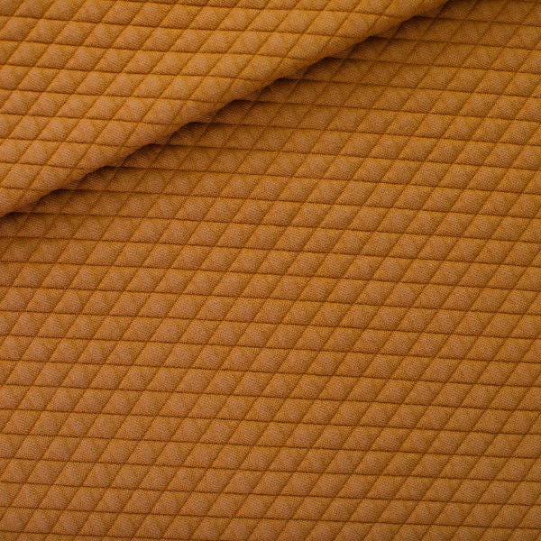 Quilted Pique Knit - Buckthorn Brown