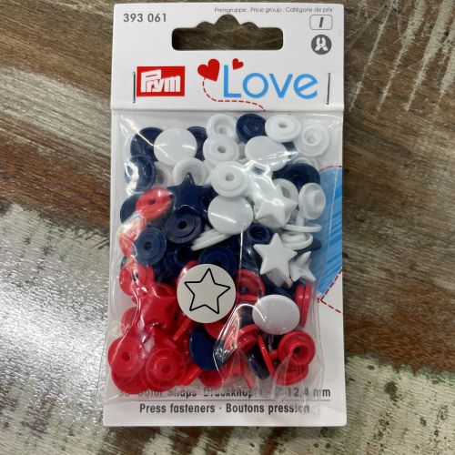 Prym Love Colour Snaps - 12.4mm Star Shapes