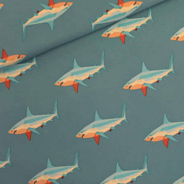 Sharks - Cotton French Terry