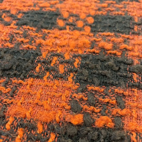 Designer Wool Blend - Black and Rust