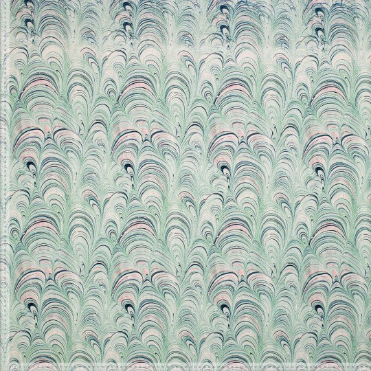 Marbled Green - Cotton Canvas