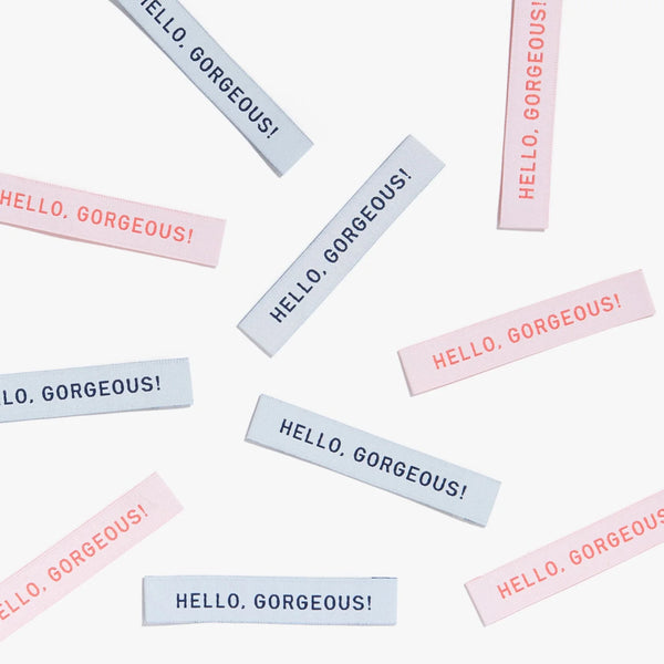 "Hello Gorgeous!" labels by KATM