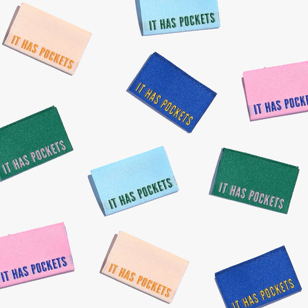 "It Has Pockets" labels by KATM