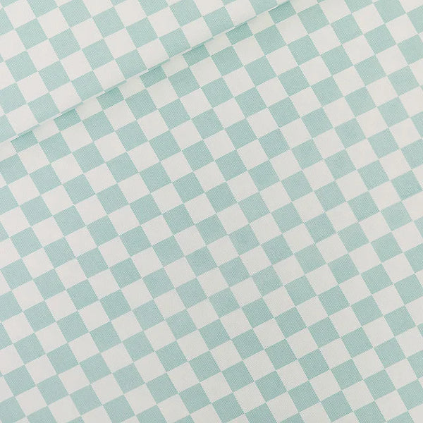 Checkers - Cotton Canvas - Mint