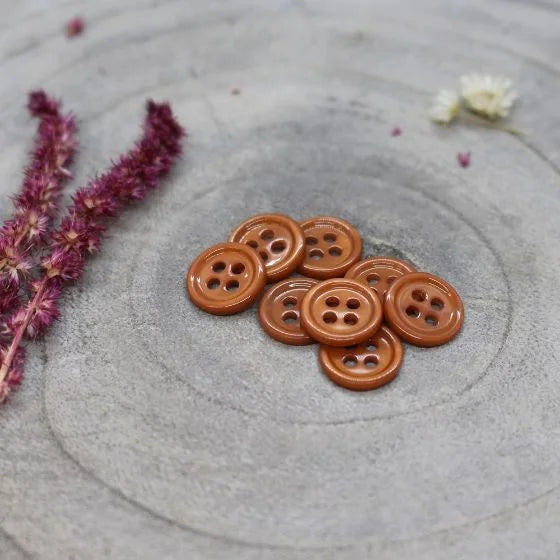 Atelier Brunette - Bliss Buttons - Chestnut 11mm