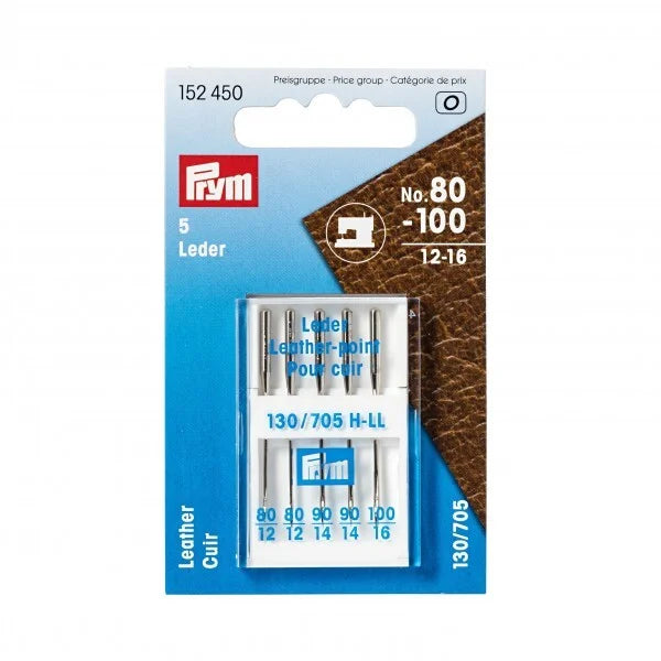 Prym Leather sewing machine needles, 130/705, 80-100