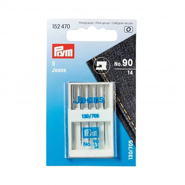 Prym Jeans sewing machine needles, 130/705, 90